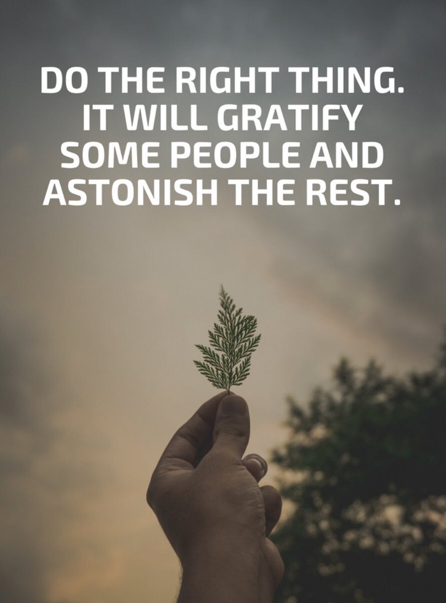 “Do the right thing. It will gratify some people and astonish the rest.”
- Mark Twain

Always do what is right. Even when it is not easy or you stand alone. Lead with heart. Lead with justice.

#BuildHOPEedu #bekindEDU #tlap #LeadLAP #edchat #BeTheOne #EngageChat #JoyfulLeaders