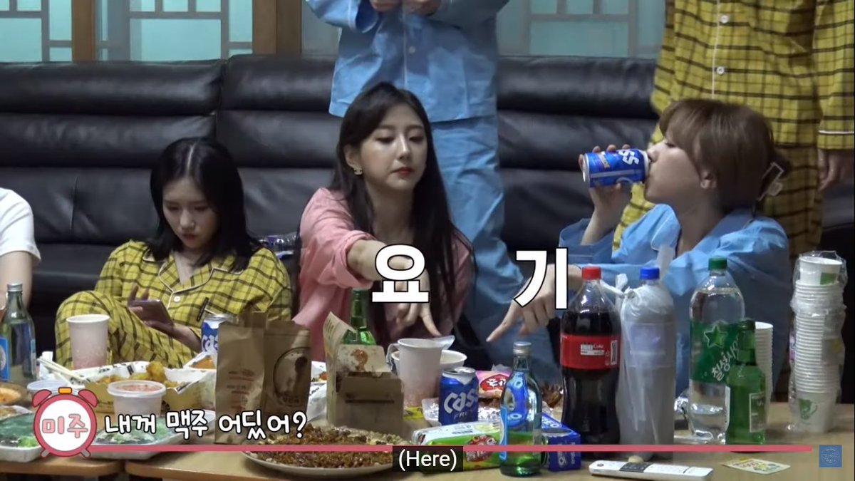 nothing, i just find this cute when mijoo asked where her beer is then yejeong responded in unison 