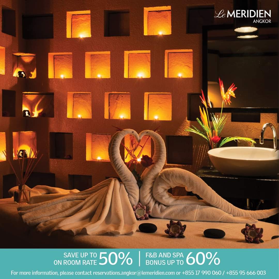 LMAngkor's tweet photo. Purchase our exclusive gift vouchers today and save more on your next stay plus bonus value up to 60% on delicious dining and sublime spa treatments. 

For more info: reservations.angkor@lemeridien.com or tel. +855 17 990 060 / +855 95 666 003
#LeMeridienAngkor  #SaveNowStayLater https://t.co/i50XS4ger9