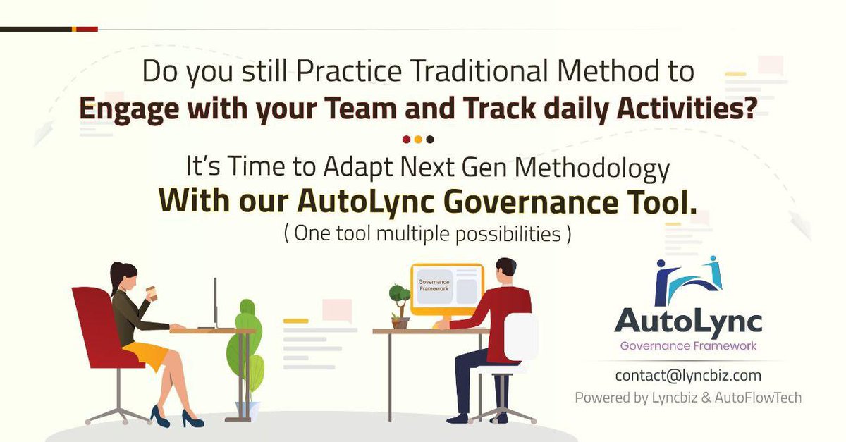 Lyncbiz's tweet photo. In the age of “NEW NORMAL”, YOU can now Manage, Monitor, Collaborate and Execute your plans seamlessly by using AutoLync - A Highly Dynamic Next Gen Governance Framework. 
#WFH #ManageDailyActivities #OperateRemotely #Lyncbiz #AutoLync #BestInClass #GrowthHackers #AutoflowTech https://t.co/nVLGFVdZ5W