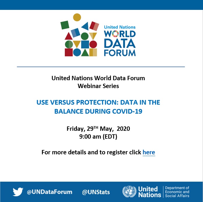 UN DESA (@undesa) on Twitter photo Timely & disaggregated data is more critical than ever during the #COVID19 crisis.
How do we collect data from diverse sources to respond to the crisis? How do we ensure that personal data is protected?
Join our <a href="/UNStats/">UNStats</a> webinar at 9 am EDT to find out š
unstats.un.org/unsd/undatafor⦠Timely & disaggregated data is more critical than ever during the #COVID19 crisis.
How do we collect data from diverse sources to respond to the crisis? How do we ensure that personal data is protected?
Join our <a href="/UNStats/">UNStats</a> webinar at 9 am EDT to find out š
unstats.un.org/unsd/undataforā¦
