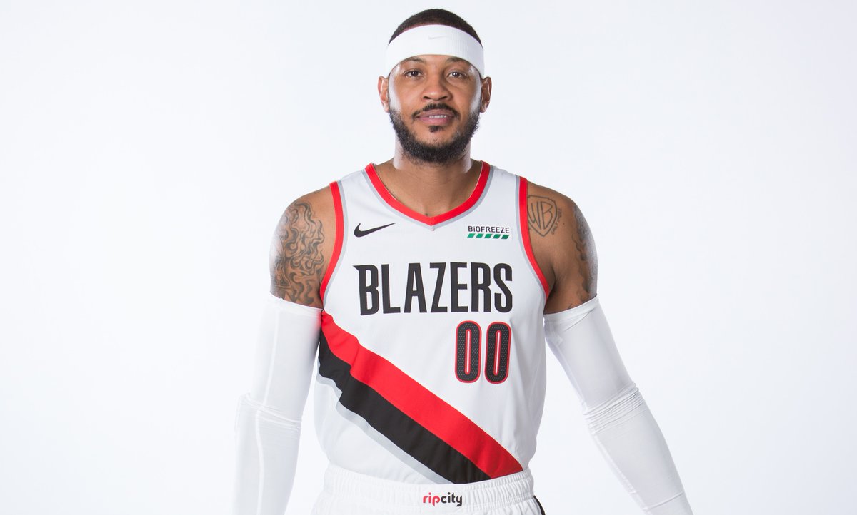 NBA's tweet image. Join us in wishing @carmeloanthony of the @trailblazers a HAPPY 36th BIRTHDAY! 

#NBABDAY #RipCity