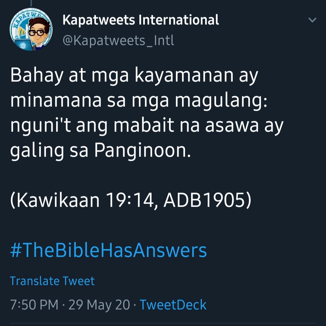 Kresha Anne Flores On Twitter House And Wealth Are Inherited From Fathers But A Prudent Wife Is From The Lord Proverbs 19 14 English Standard Version Esv Thebiblehasanswers Https T Co Wvdm4uo0v1