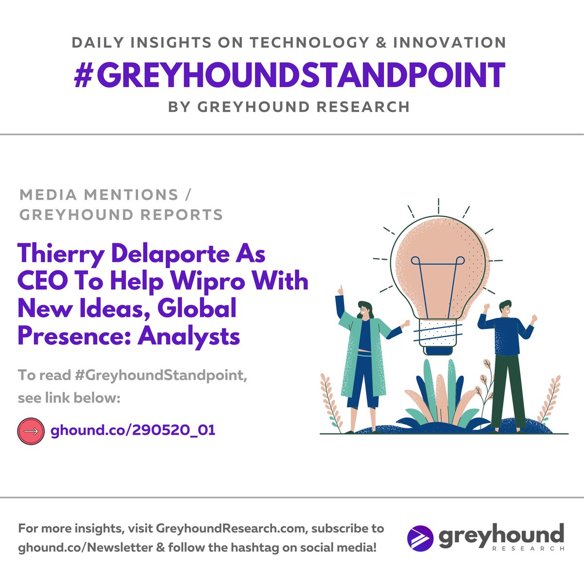 Greyhound_R's tweet photo. Thierry Delaporte As CEO To Help Wipro With New Ideas, Global Presence: Analysts
To read #GreyhoundStandpoint, see link below : π
https://t.co/PbISJhjikD
#CEO #MD #IT #ITServices #Digital #DigitalTransformation #Technology #DistributedFuture #COVID19 https://t.co/WRT3W3mtIJ
