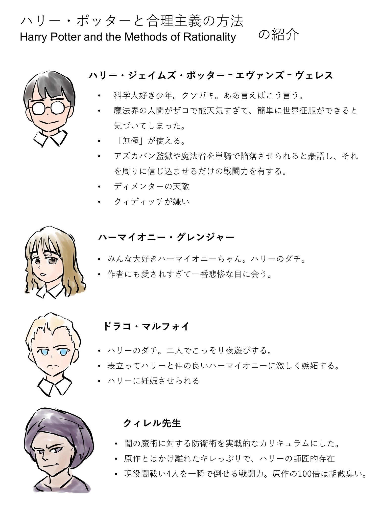 はむの ハリー ポッターと合理主義の方法 が面白すぎるのでプレゼン資料をつくりました ぜひ読んでください T Co Tyfgqtkczs