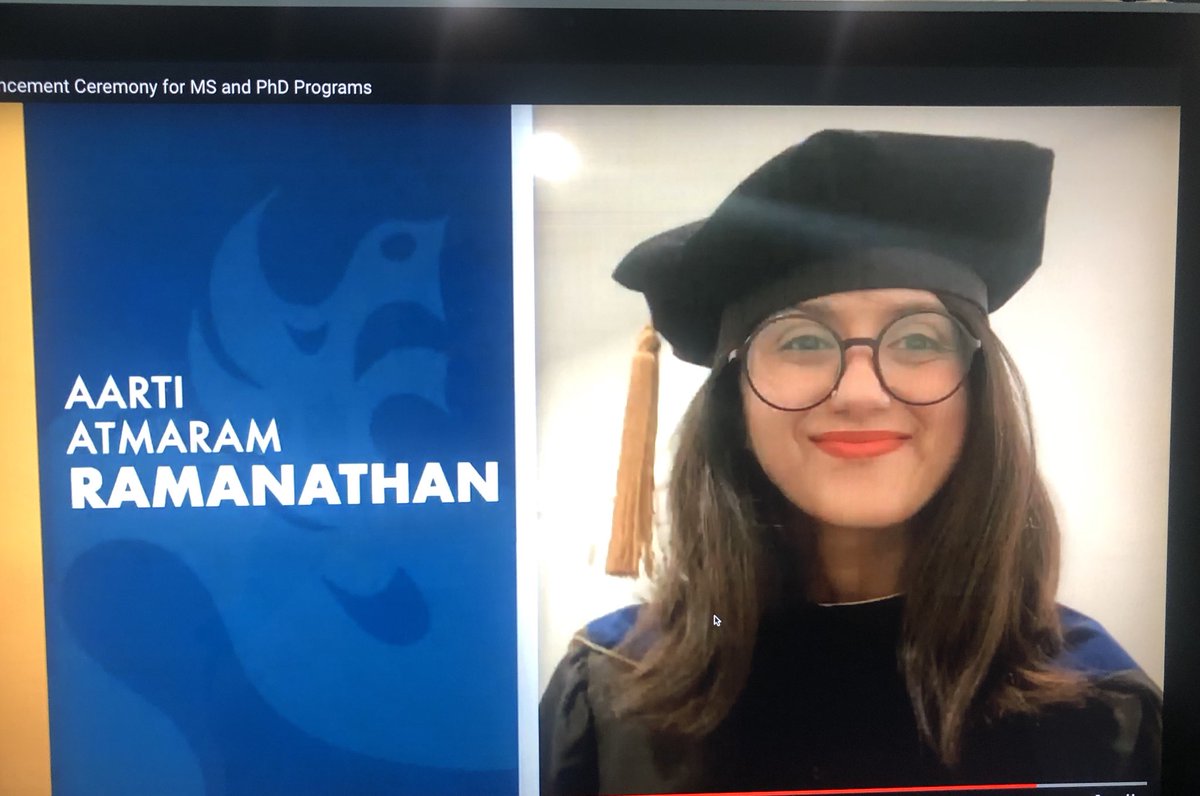 Congratulations Dr. Ramanathan!  Looking forward to celebrating your graduation in person soon. Very proud of you!