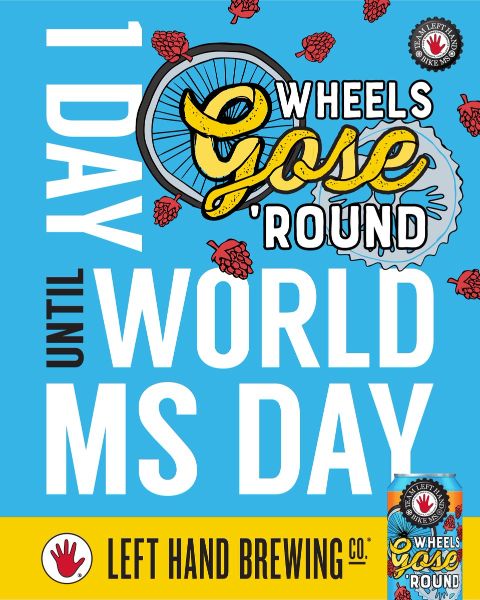 HunterdonBrew's tweet image. Tomorrow is the day! @TeamLeftHand #WorldMSDay #TeamLeftHand #WheelsGoseRound #BikeMS