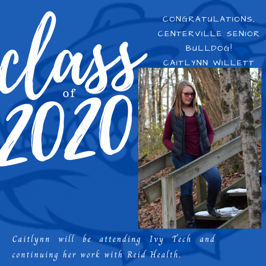 #SeniorSpotlight
Congratulations, Caitlynn! CHS is very proud of you and all your hard work these past 4 years! Best wishes in all of your future endeavors! @mmccoypal @CentervilleSupt <a href="/Thollendonner/">Tim Hollendonner</a> <a href="/IvyTechRichmond/">Ivy Tech Richmond</a>