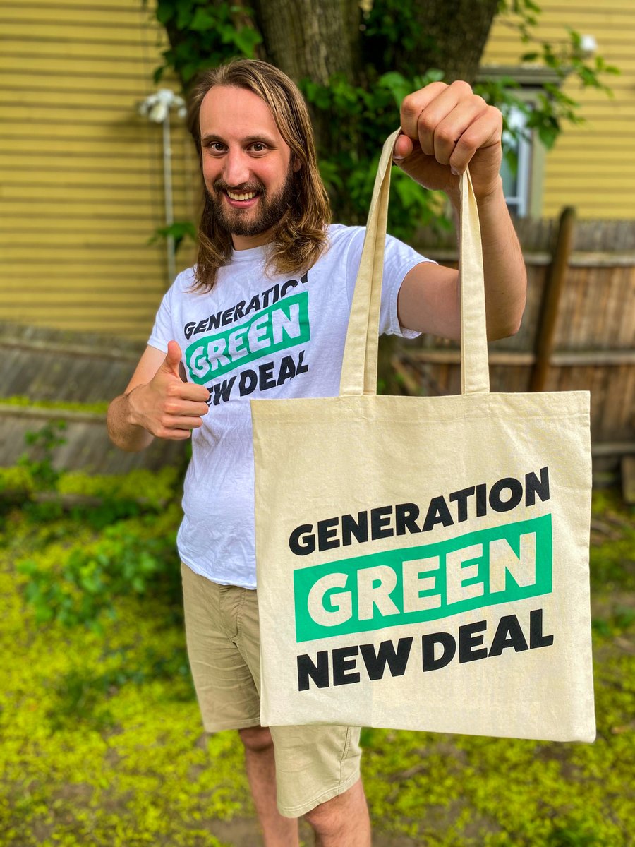 GenerationGND's tweet photo. Happy Friday! Check out our director @SamEilertsen modeling the #GenerationGND merch!
Coming soon for sale on our website!
#greennewdeal #gengnd #indiefilm https://t.co/H1N2DOq4VK
