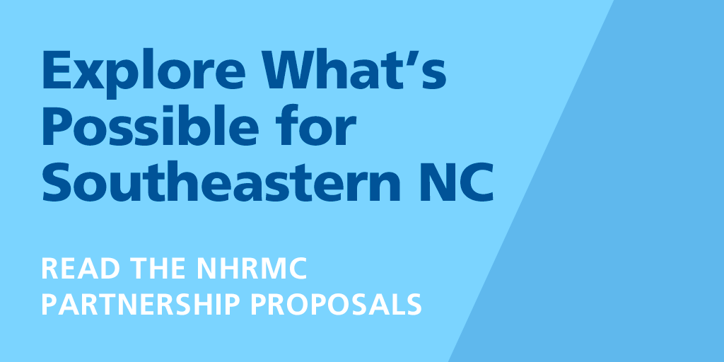 ILMchamber's tweet image. Our community has an opportunity to consider options for expanding access to high quality healthcare and securing a more stable future for our region. You can learn how by reading the NHRMC Partnership Proposals, online at nhrmcfuture.org/submitted-prop…