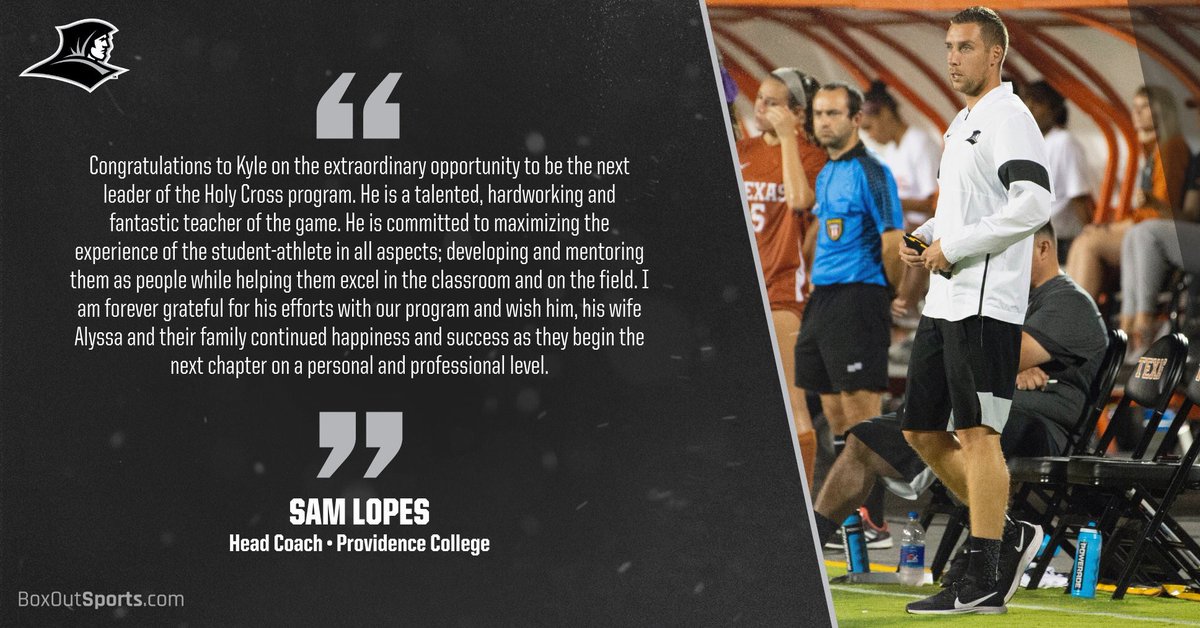We are so proud of Kyle for becoming the new head coach at Holy Cross! We will miss you here in Friartown but wish you good luck. As always, Go Friars!