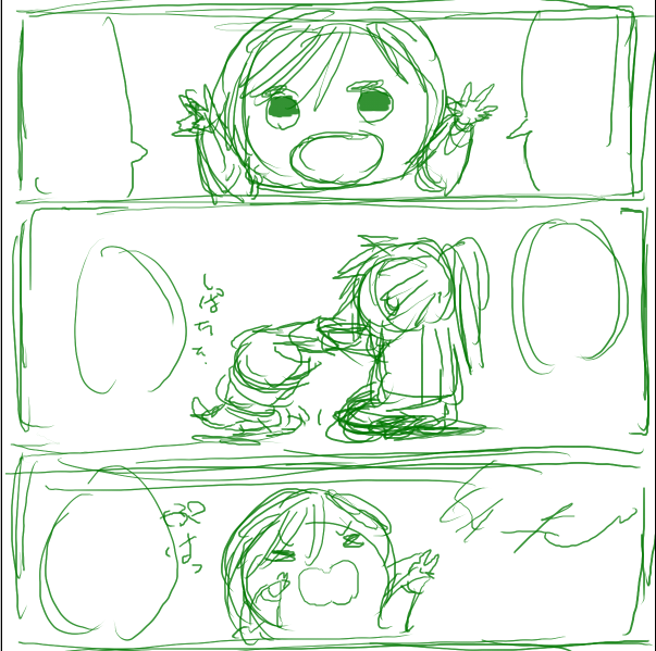 漫画のどっかに使おうと思って、使わず仕舞いになっちゃったけど、こんなシーン考えてた。

お着替え子ボルスと手伝ってくれるコランバイン 