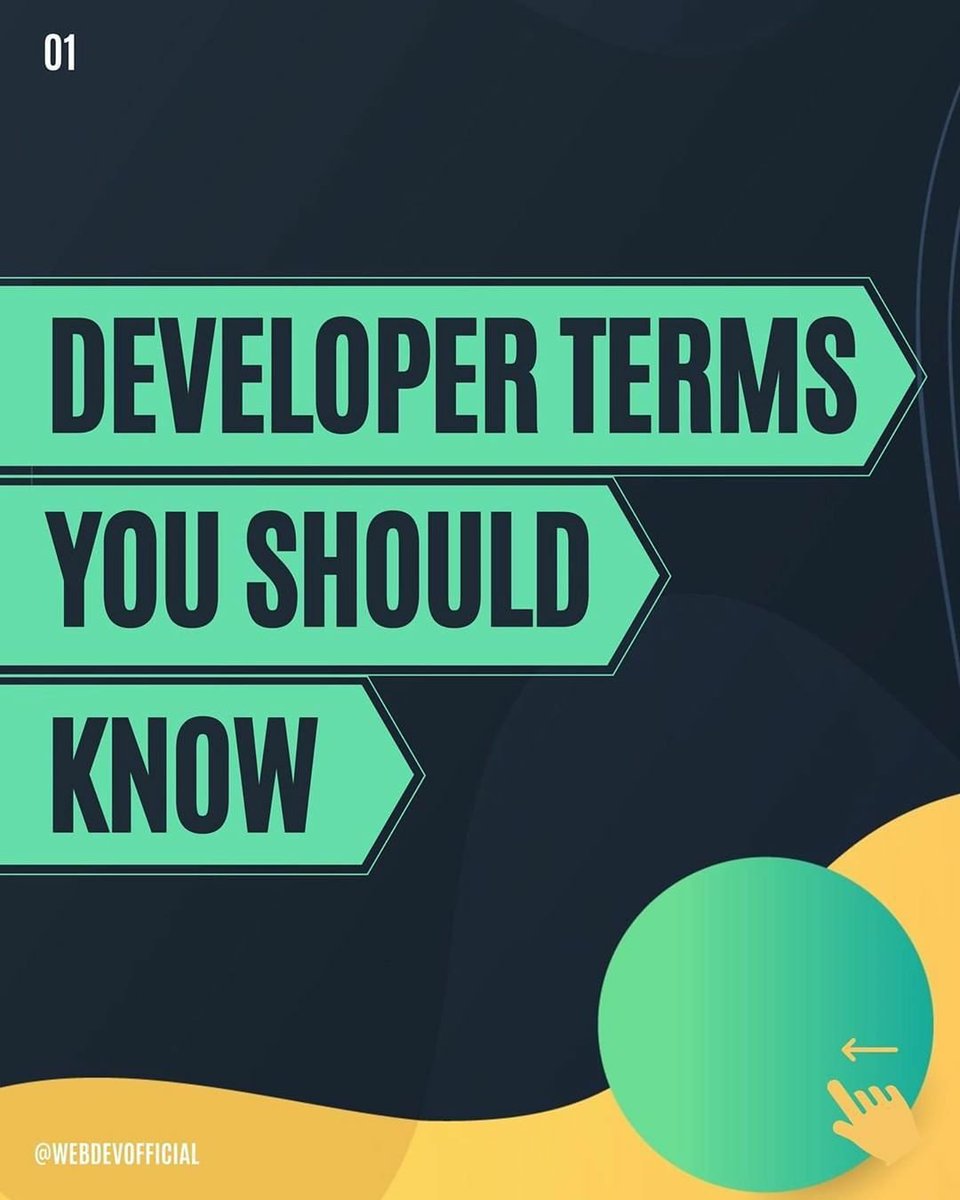 code_ekiti's tweet photo. Developer Terms You Should Know.

See flyers for details.

🖼️ credit: @WebDevOfficial

#CodeEkiti #DeveloperTerms #ICanCode #YouCanCode #EveryoneCanCode https://t.co/eChk4qZdQh