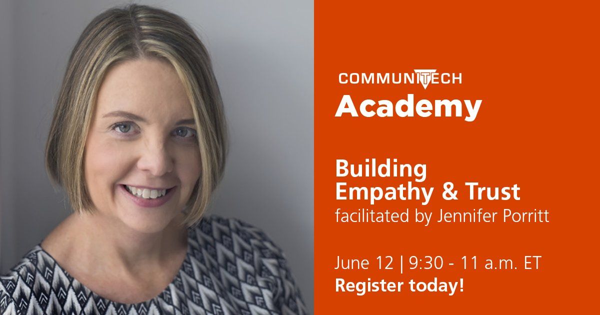 Communitech's tweet photo. Join #CommunitechAcademy on June 12 to explore the "hows" of leadership. 

In this session, we’ll consider the components of trust, how they fit together and the concrete actions we can take to build trust. 

Rightwards arrowRegister today: https://t.co/Cw7LgToaeY https://t.co/R20H7VZ0ud