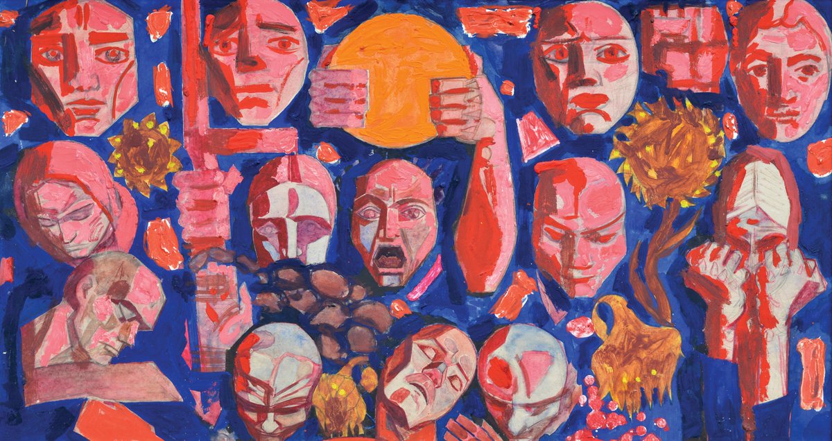 SovietArtBot's tweet image. "Against the Background of Space"
Victor Zaretsky, 1960