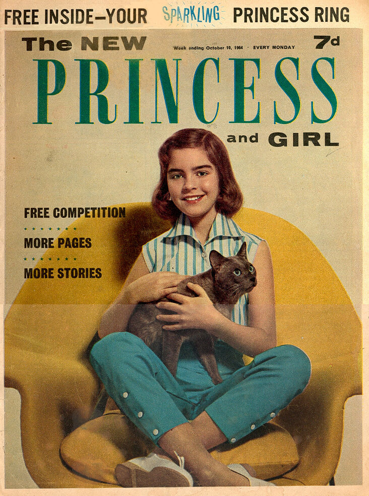 ...it was merged with Princess the following year. IPC had a reputation for merging successful comics, often on a whim, to keep the market fresh. Princess herself merged with Tina in 1967 to create Princess Tina.