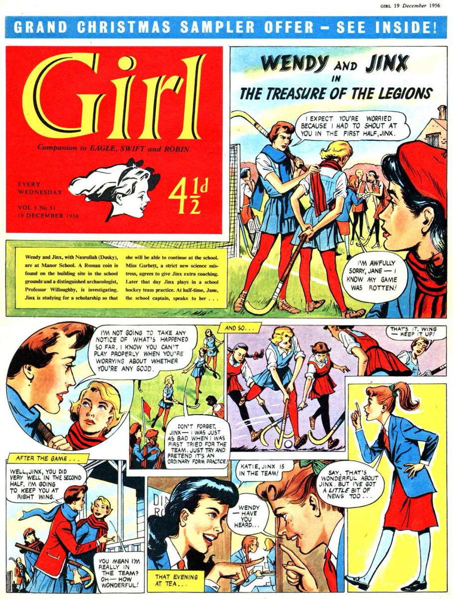 Postwar the girls' comic template was firmly set in 1951 by Girl, the sister paper to The Eagle. Adventure, duty and jolly hockey sticks were the order of the day.IPC acquired Girl in 1963, so you can guess what happened next...