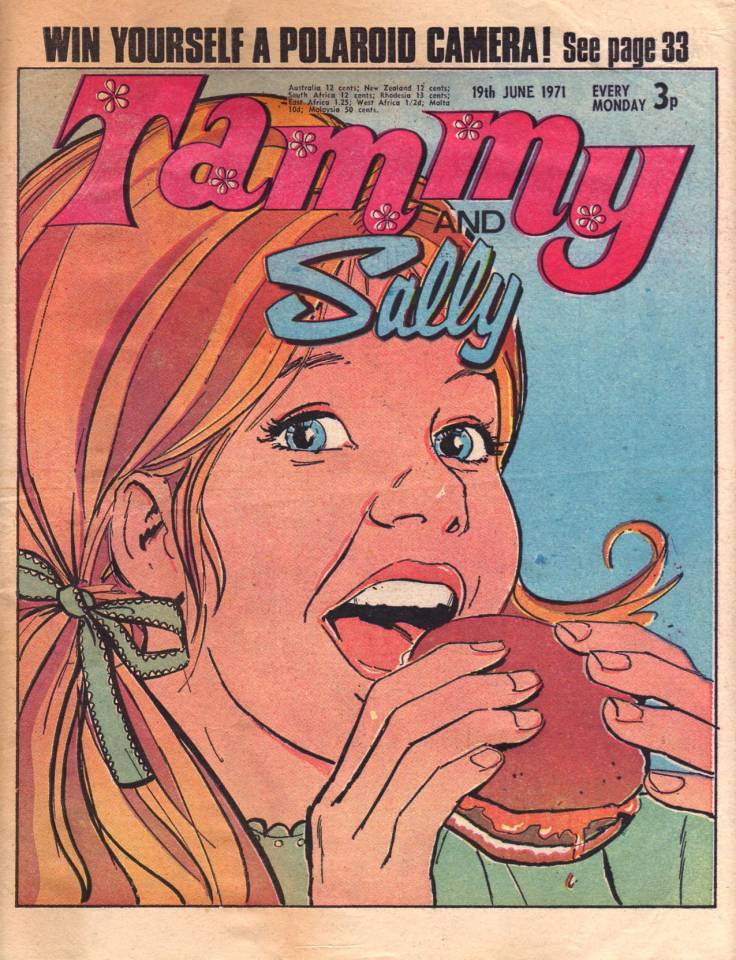 And as the years went by Tammy started to eat up its rivals.First to go was Sally, a more traditional comic gobbled up in 1971.