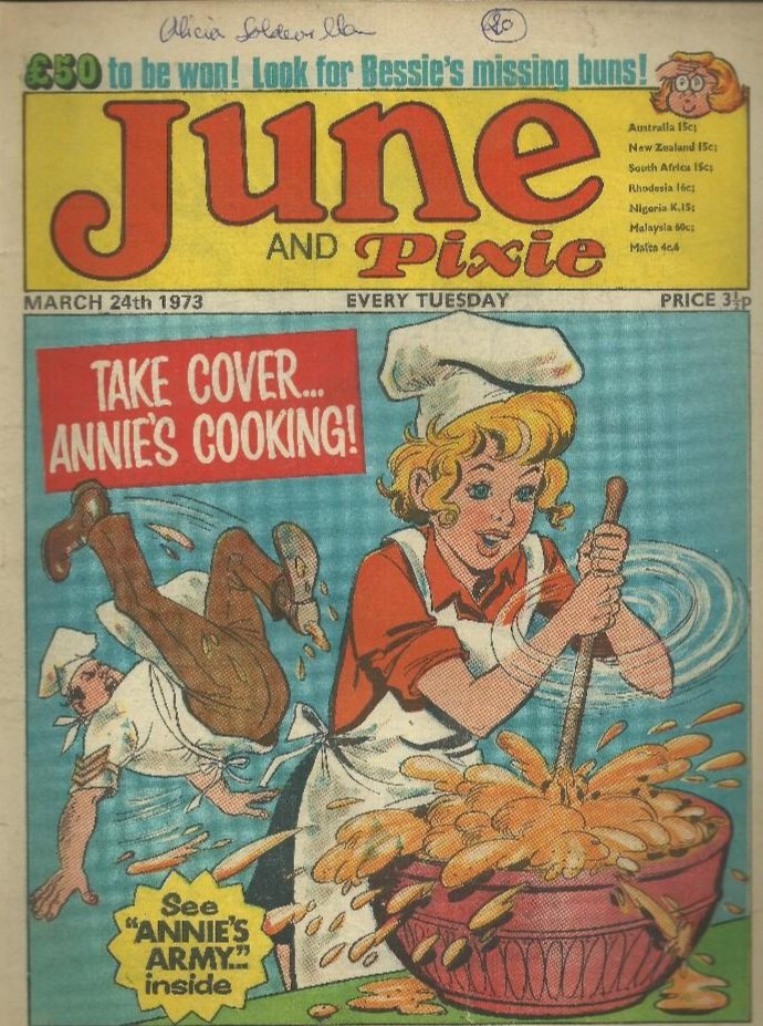 Then in 1974 Tammy swallowed June - one of the bestselling comics of the 60s which had already devoured Poppet, Schoolfriend and Pixie!