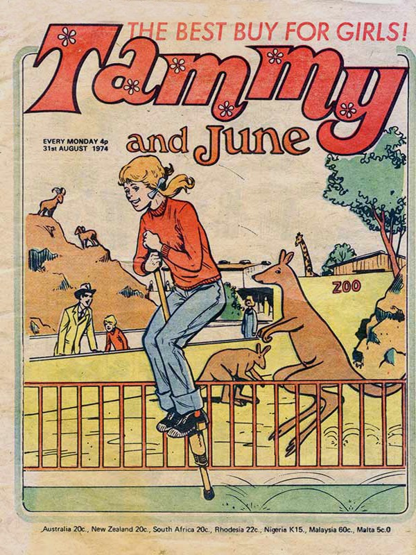 Then in 1974 Tammy swallowed June - one of the bestselling comics of the 60s which had already devoured Poppet, Schoolfriend and Pixie!