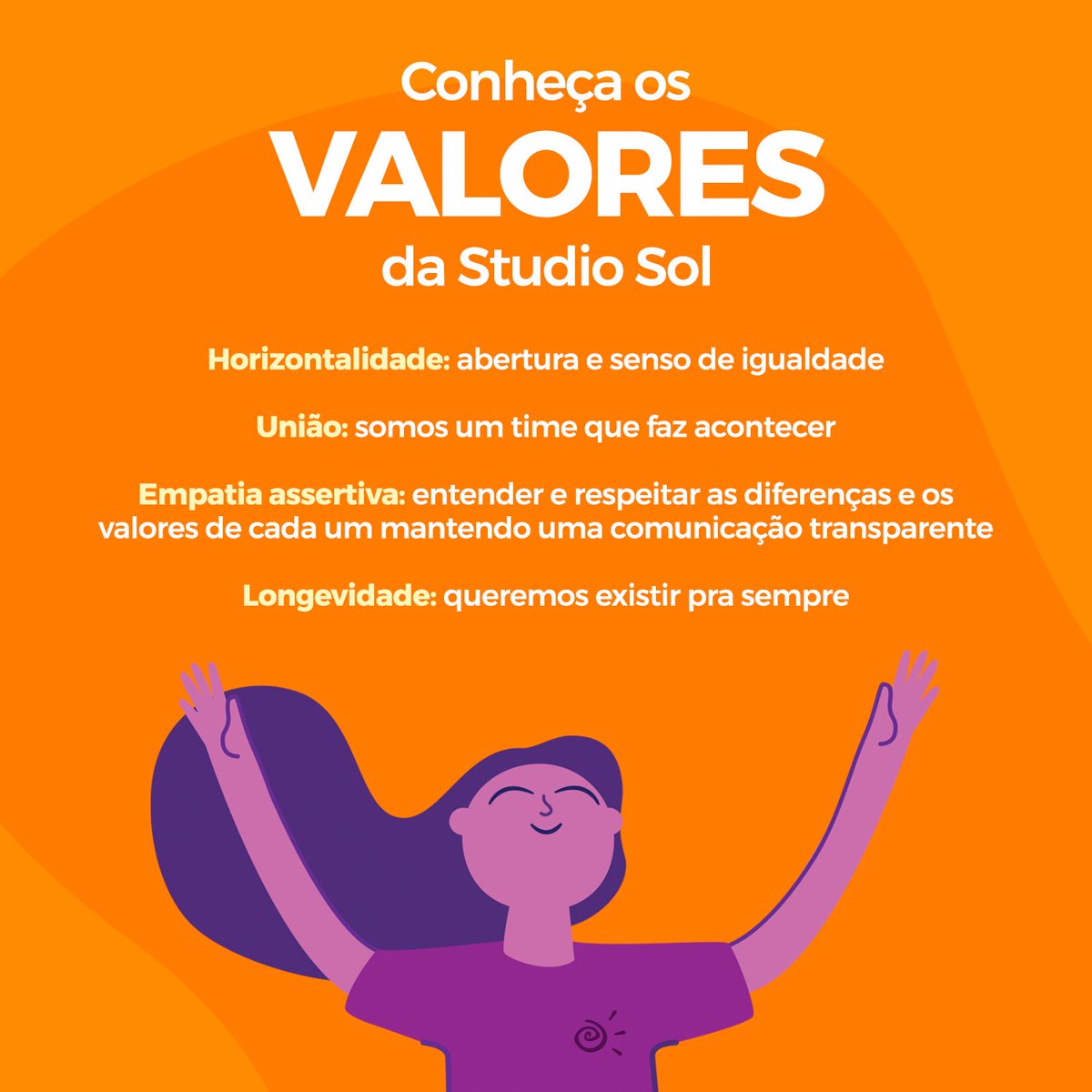 studiosol's tweet photo. Algumas pessoas não conhecem os nossos valores e é por isso que trouxemos todos eles aqui, pra todo mundo conhecer a gente de verdade! ✨

Muito prazer! Somos a Studio Sol 🧡 https://t.co/f7kmFr5X2M