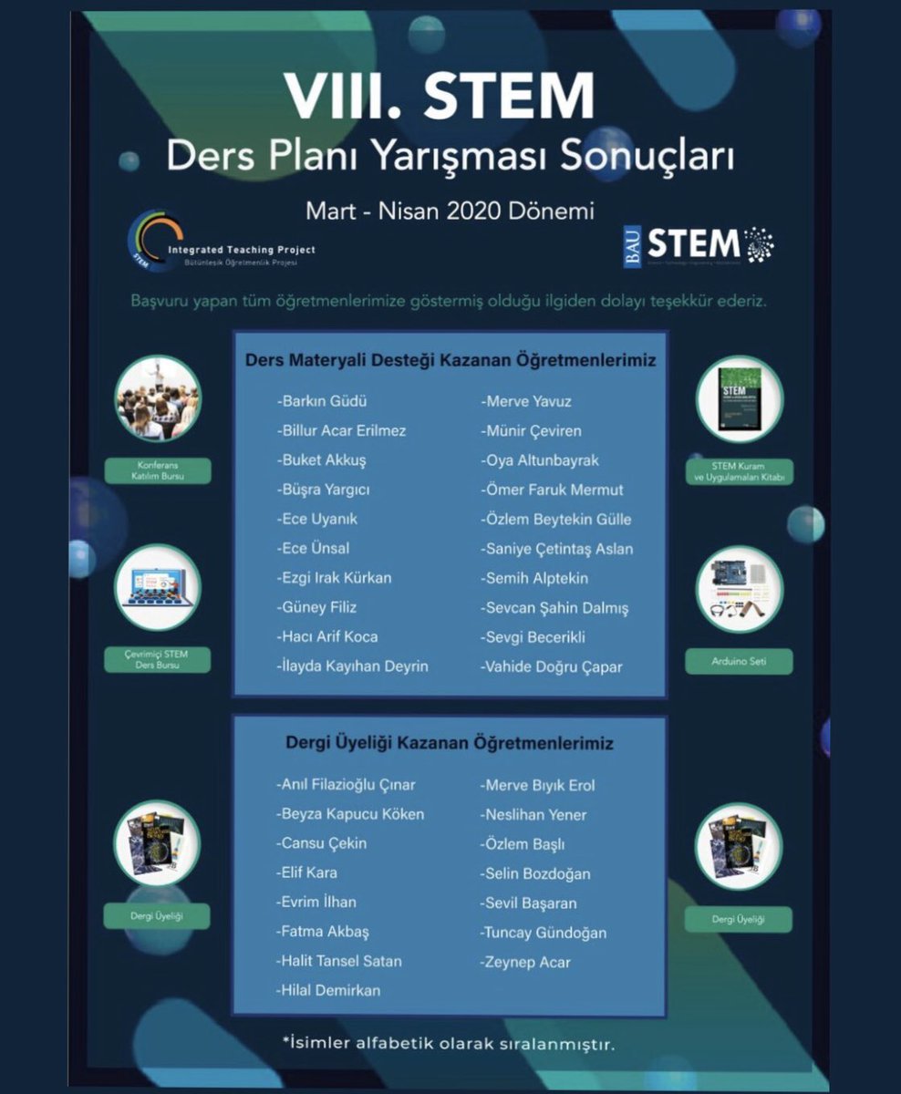 VIIl. Stem Ders Planı yarışmasın da dereceye girmem de desteği olan bütün hocalarıma teşekkür ediyorum 😊🤗🌸 #STEM <a href="/izgibicer/">İzgi Bicer</a> <a href="/senem_bademci/">Senem Bademci</a> <a href="/SencerCorlu/">M. Sencer Corlu</a> <a href="/BAUSTEM/">BAUSTEM</a> @yankin_necati <a href="/ismailaktay/">İsmail Aktay</a> <a href="/flz_ycl/">Filiz Y</a> @YasamkentUgur