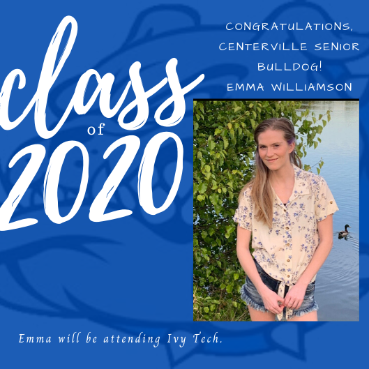 #SeniorSpotlight
Congratulations, Emma! Best wishes to you and all f your future endeavors! Thank you for all of your hard work at CHS! @mmccoypal @CentervilleSupt <a href="/Thollendonner/">Tim Hollendonner</a> <a href="/IvyTechRichmond/">Ivy Tech Richmond</a>