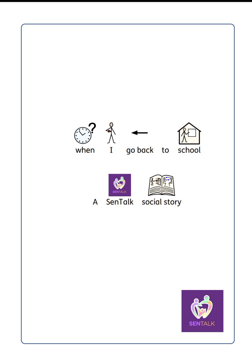 SenTalkCIC's tweet photo. We have prepared a Social Story to prepare children for the transition of going back to school next week. This may be very confusing and difficult and we hope this helps a little. #sentalk #socialstory #backtoschool https://t.co/4zRK9L5l6D