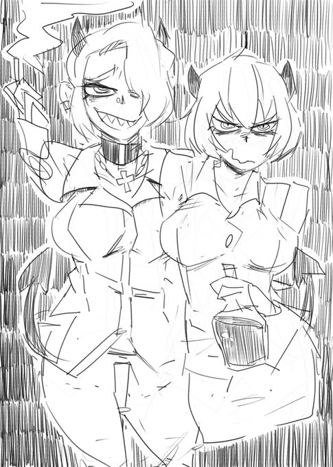 全員描こうか迷いつつもとりあえず好きな順番で描いてる落書きこそっと 