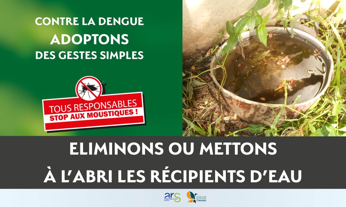 CTM_Martinique's tweet photo. Attention ! Le virus de la #Dengue circule activement en Martinique ! Le risque d’épidémie est très fort!

Forte fièvre, maux de tête, courbatures, douleurs articulaires et musculaires…Sous sa forme sévère, cette maladie peut être mortelle!

La chasse aux moustiques est ouverte! https://t.co/aZmDJ5qXOi