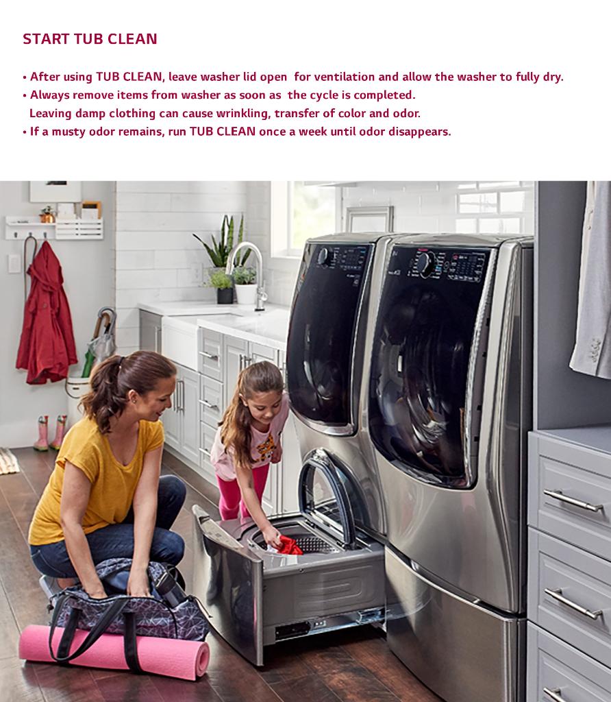 LG Electronics on X: How do you clean your washer? #LGWashers and many  other brands have a “tub clean” cycle. Here's how it works! #LaundryTips   / X