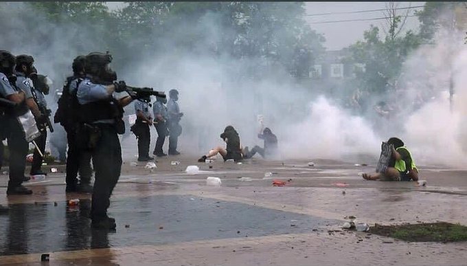 We live in two Americas.

One where armed white protestors storm government buildings without fear - and one where peaceful people of color face tear gas for standing up against racism.
 
When Trump says ‘Make America Great Again,’ we know which America he’s talking about.