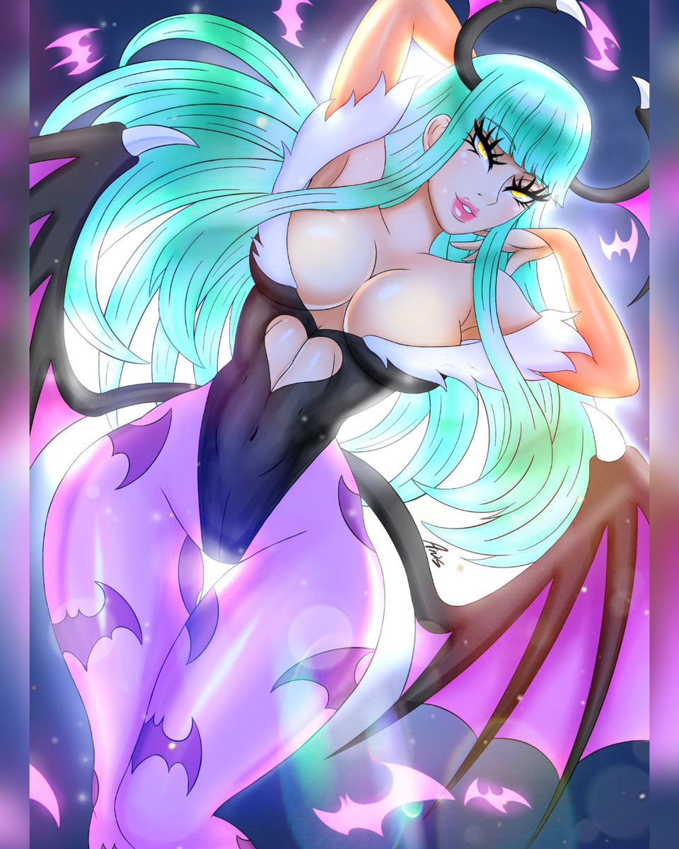 AnisDrawn's tweet photo. Morrigan Aensland 🦇🖤 Bring Darkstalkers back👀 #Darkstalkers #gaming #gamingart #PlayStation #digitalart https://t.co/KUwUKCNGW2