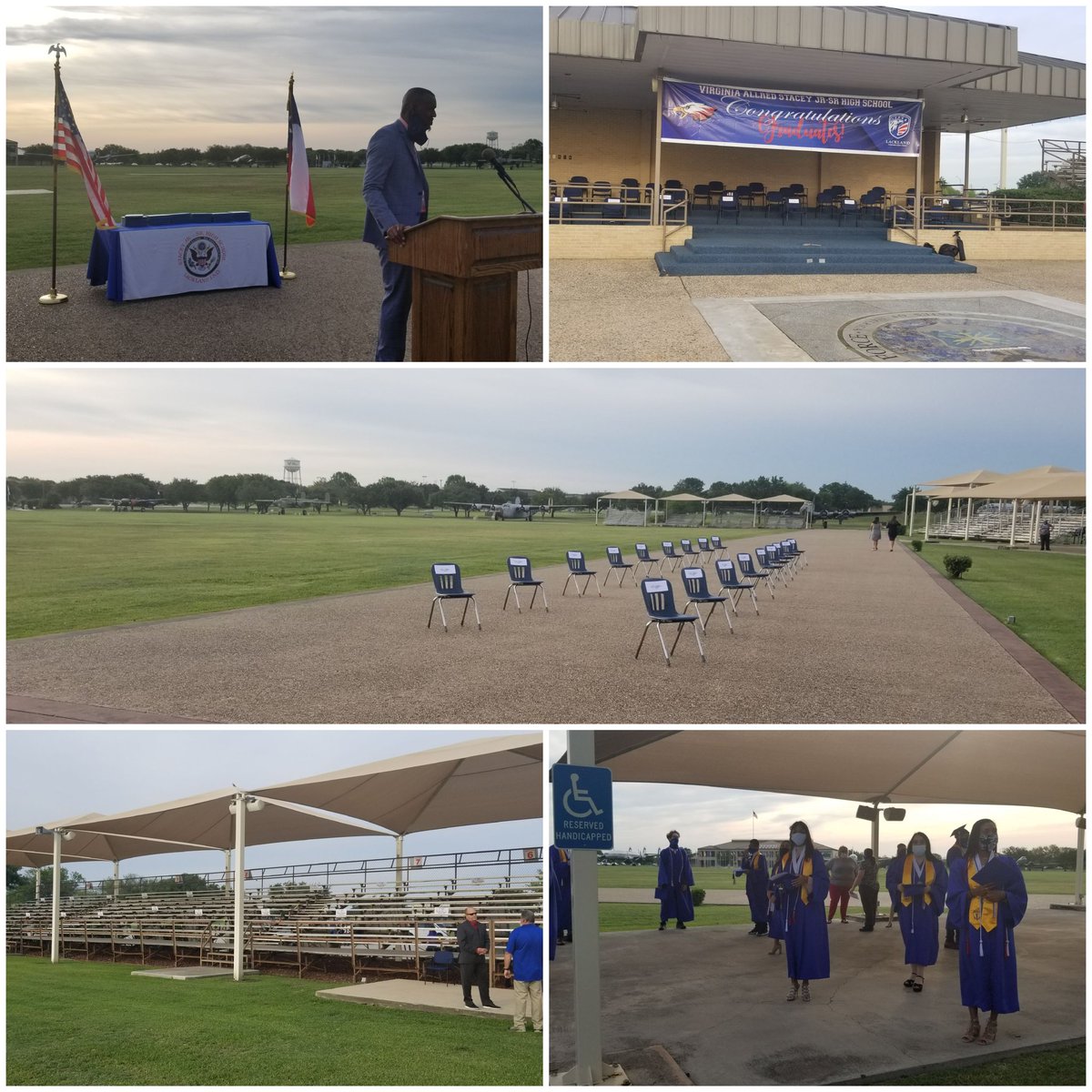 drthyde's tweet photo. @lisdtx prepares to share our Class of 2020 with the world on the same grounds as many of their parents entered the Air Force.  #2020grads #2020Graduates @drthyde @burnieroper @WeGoPublic @MilitaryChild https://t.co/oWsSktXonZ
