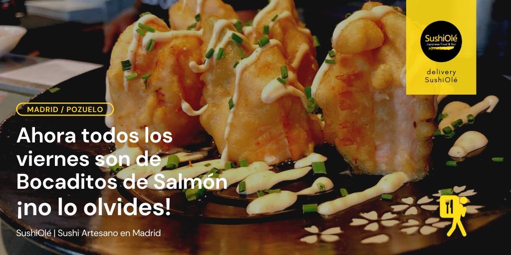 SUSHIOLE's tweet photo. ¡Hoy es Viernes de Bocaditos de Salmón! 😃 - https://t.co/JNSqiAo5w8 https://t.co/w1hQR4LzKB