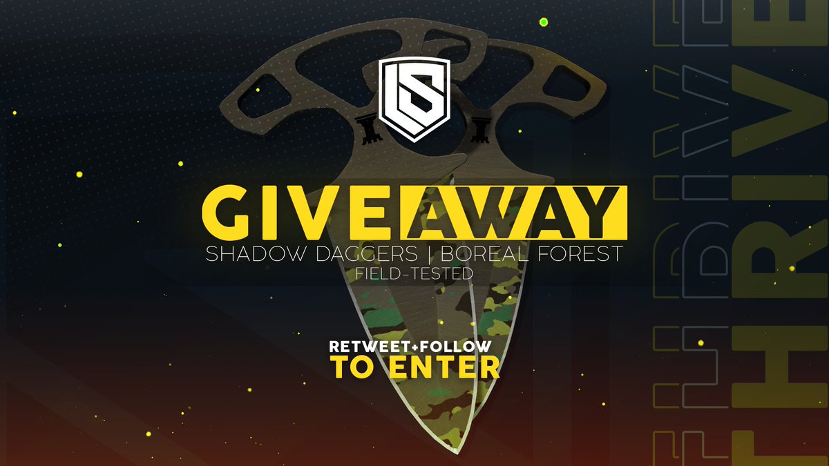 LURIX Sports (@lurixsports) on Twitter photo As a small reward for our recent launch of LURIX Sports..👀
🔥Shadow Daggers | Boreal Forest (FT) - CSGO Giveaway
To enter:
- Follow <a href="/LurixSports/">LURIX Sports</a>
- Retweet 🔁
Ends in 14 days. ⏰
#ThriveForTheBest #CSGOGiveaway #Giveaway As a small reward for our recent launch of LURIX Sports..👀
🔥Shadow Daggers | Boreal Forest (FT) - CSGO Giveaway
To enter:
- Follow <a href="/LurixSports/">LURIX Sports</a>
- Retweet 🔁
Ends in 14 days. ⏰
#ThriveForTheBest #CSGOGiveaway #Giveaway