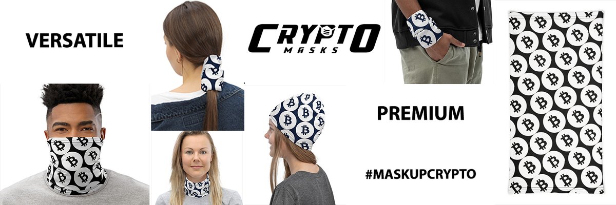 CryptoMasks's tweet photo. Premium. Versatile. High Quality Face Coverings.  https://t.co/OWFEiaVaRF #MaskUpCrypto #BTC #Bitcoin #Crypto #Cryptocurrency #WearAMask https://t.co/oN6T8yYfWR