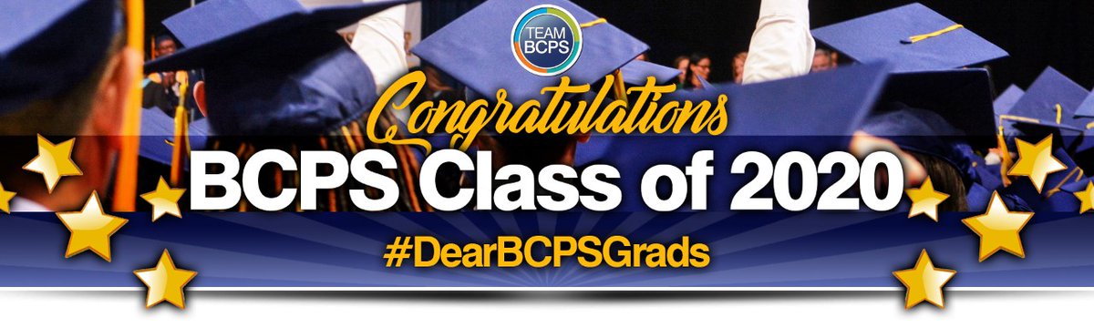 This is the final day for BCPS seniors. We've heard from so many in the community who wanted to offer greetings and congratulations for the Class of 2020. We will be sharing those messages. Meanwhile, we encourage you to do the same. Just use #DearBCPSGrads.