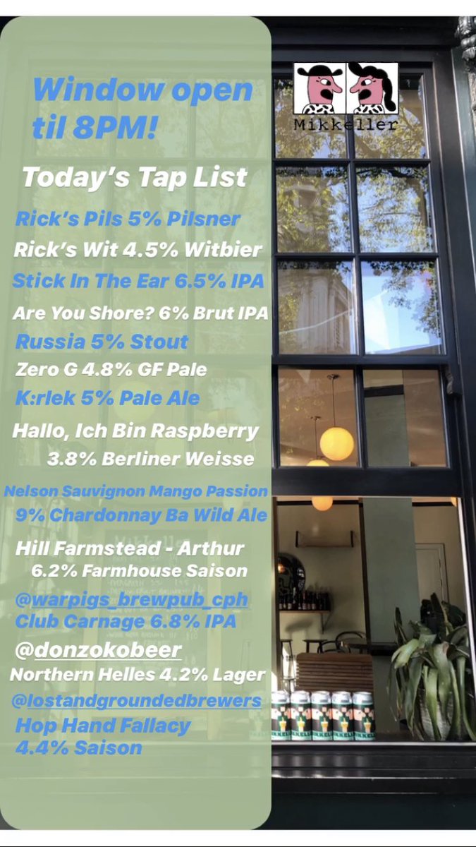 Draft beer available to pick up from the window, freshly sealed in our 500ml cans 🍻