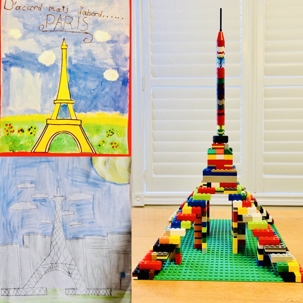 costafam00's tweet photo. Field trip Friday au #Paris
Last week we went on a virtual field trip to visit #theeiffeltower We learned the history and enjoyed seeing a 360 live view. Students recreated this iconic structure using materials from their home! Check it out! #distancelearning #grade3 #dpcdsb https://t.co/fCD1mEHZUP