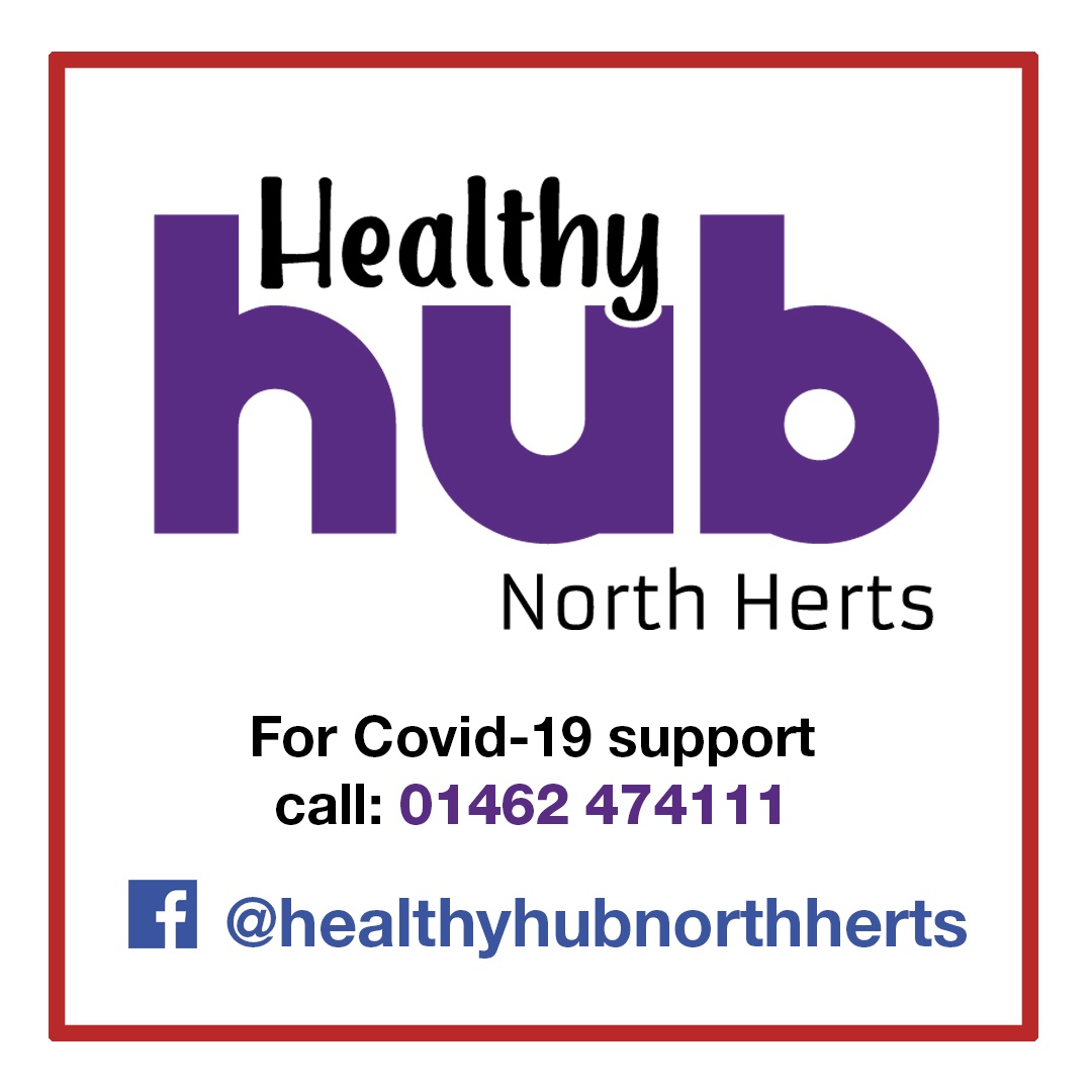 From helping to ensure access to essential items such as food/medication to supporting your mental and physical health and wellbeing, the Healthy Hub are here to help! Call 01462 474111 (Mon to Fri, 9am-5pm), email healthyhub@north-herts.gov.uk or visit healthyhubnorthherts.co.uk