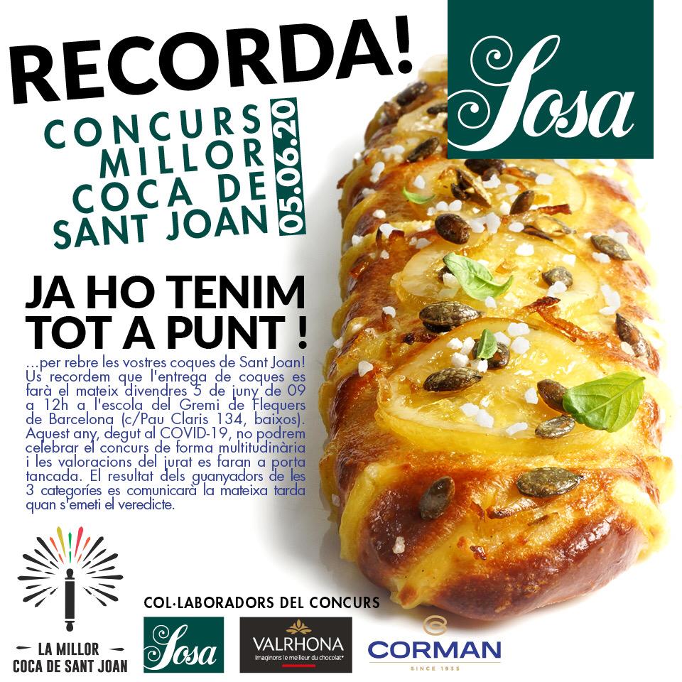 Ja ho tenim tot a punt! Amb motiu del concurs "La millor coca de Sant Joan 2020" hem preparat un arxiu "d'imprescindibles"  i un altre de productes amb descomptes.
·
sosa.cat/es-es/sosa-dem…
·
#cocadesantjoan #lamillorcocadesantjoan #sosaingredients #premiumingredients
