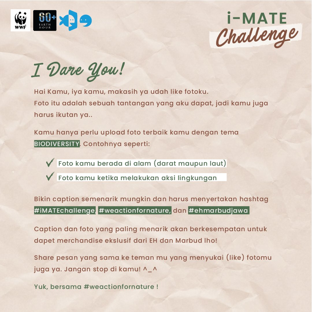 EHSerang's tweet photo. 📢📢I dare you, Budies dan Sobat EH! 📢📢

Kamu, iya kamu ikutan i-MATEchallenge yuk! 
Dalam rangka menyambut World Environment Day pada tanggal 5 Juni, kita akan mengadakan challenge yang seruuuu....   
➖ https://t.co/5WzKRkGVe2