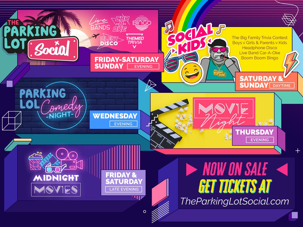 🚗 TICKETS NOW ON SALE 🚗

Houston TX / 24-28 June
Dallas TX / 2-5 July
Austin TX / 9-12 July
Tampa FL / 16-19 July
Washington DC / 23-26 July

Grab yours at: theparkinglotsocial.com
