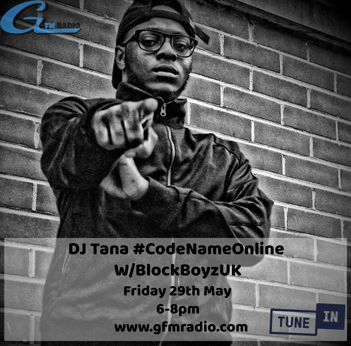 GFMRadioUK's tweet photo. Catch @CNDJTana Live on Air from 6pm on #CodeNameOnline 🔊🔊

Link To Listen Live in Bio ‼️ https://t.co/a5XOXUM3Yr