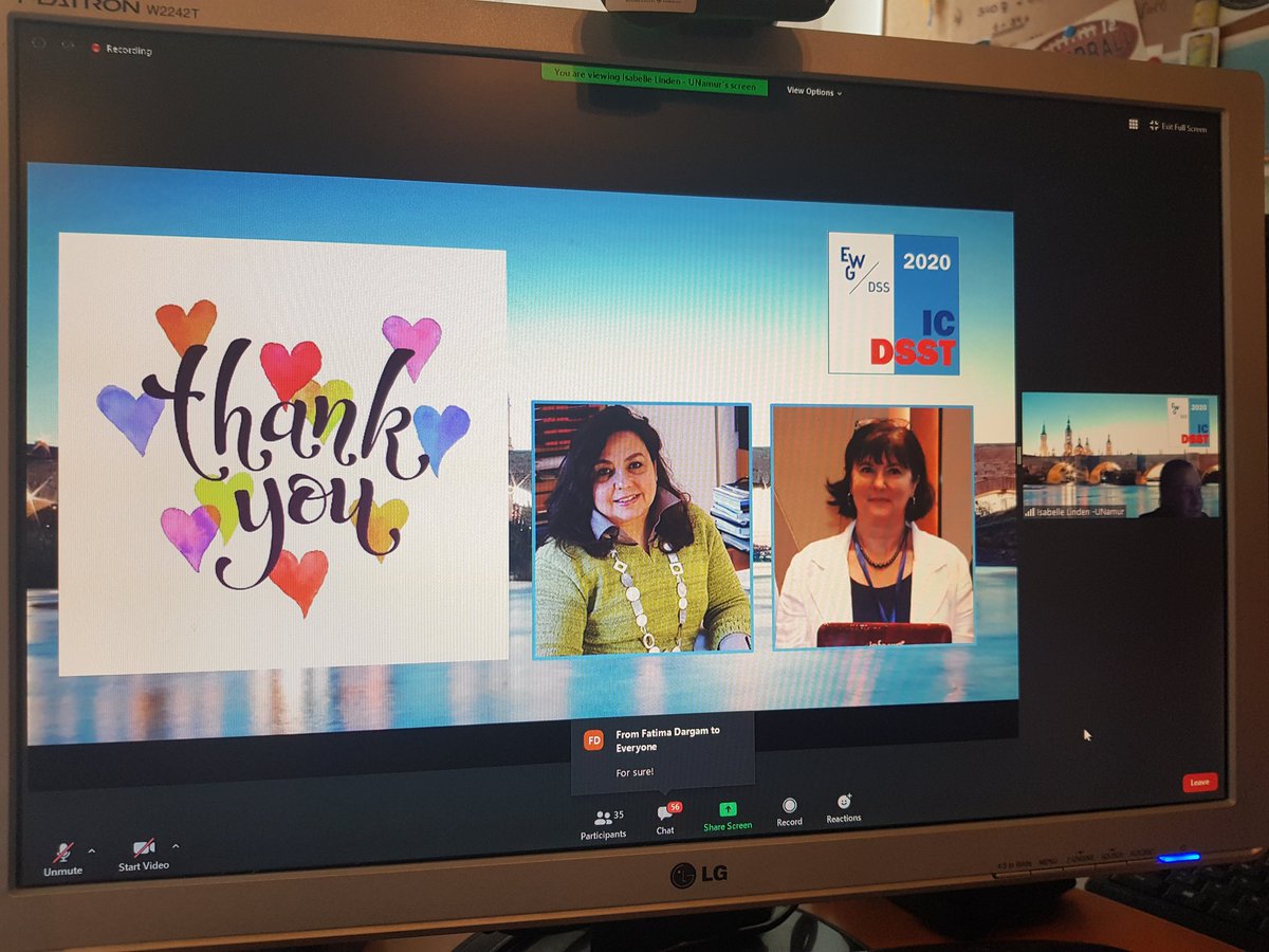 fccdp's tweet photo. #ICDSST2020 @EWGDSS announced already the next conferences #ICDSST2021 in the UK and #ICDSST2022 in Greece, as well as the planned evolution in the Coordination and Advisory Boards of the Group. Moments of Joy. Feelings of accomplishment. A Great Time! https://t.co/NVsbT6XVGd