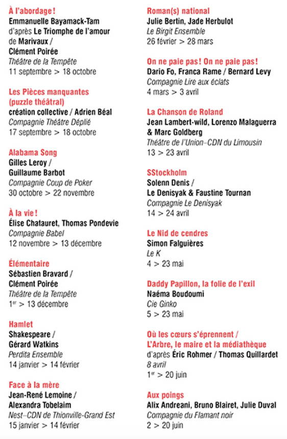 La Tempête vous dévoile sa saison 2020-2021.... 🌻🥰🥳🎭 Plus que quelques jours avant la mise en ligne sur notre site internet !