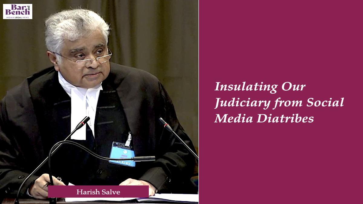 Senior Advocate and Queen's Counsel Harish Salve will be speaking on “Insulating Our Judiciary from Social Media Diatribes”. Avishkar Singhvi will be moderating the Webinar. @CANFOUNDATION2  #harishsalve