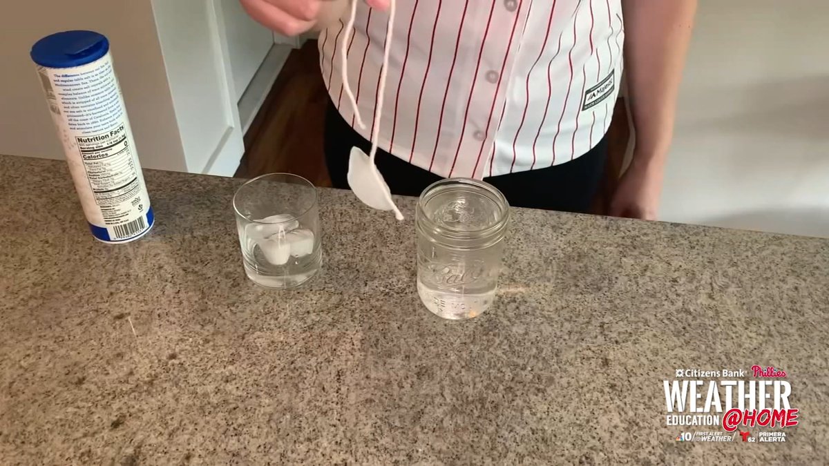 NBCPhiladelphia's tweet photo. Ice, Salt and Water! Join @YasT62 for a special bi-lingual #WeatherEdAtHome experiment with the @phillies https://t.co/hi1J0RgQuN https://t.co/uGEBY5Ilt3