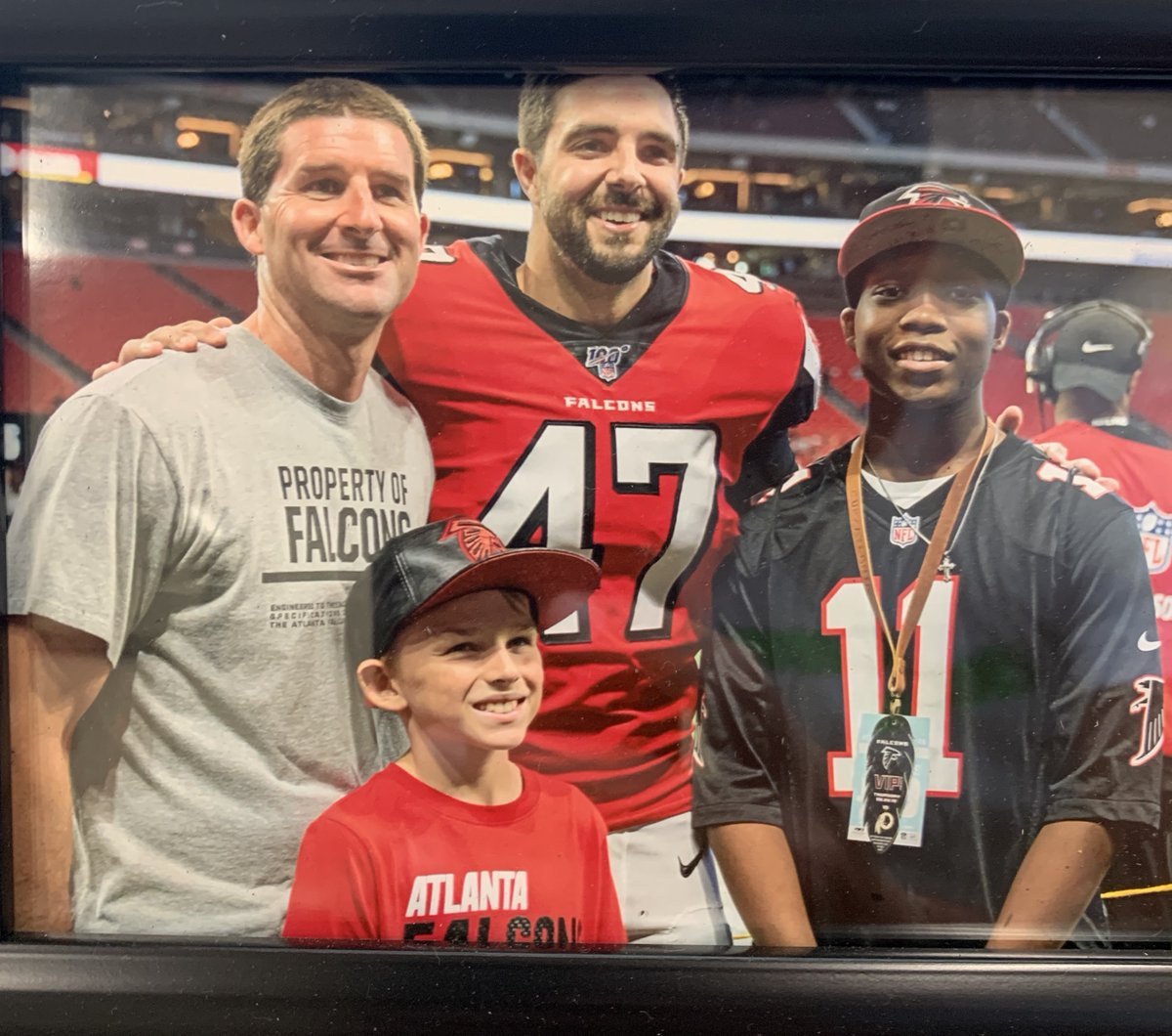 Thank you to the <a href="/AtlantaFalcons/">Atlanta Falcons</a> for the graduation sign for one of the most influential &amp; special <a href="/Carrollton_High/">Trojan Football</a> Trojans we have ever had, <a href="/Chasekm42/">Chase</a> !!! #ChaseTheVictory #42Strong